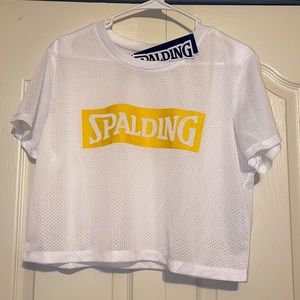 Spalding jersey crop top
